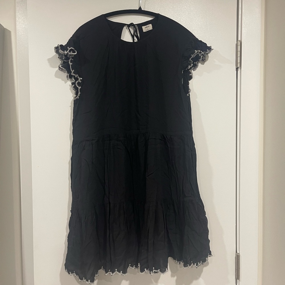 Wilfred black ruffle dress